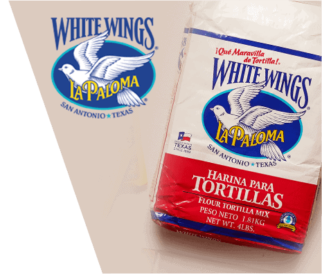 A package of White Wings La Paloma flour tortilla mix